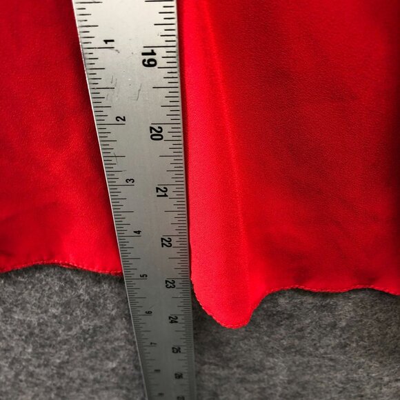 Zara Sleeveless Blouse Womens S Red Tank Tiered Tie Neck Top Chiffon - Picture 6 of 9